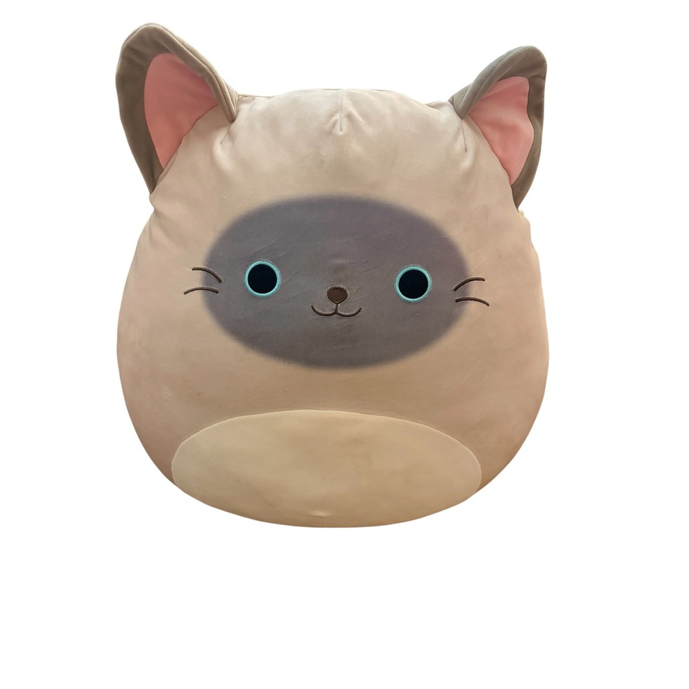 Squishmallows Felton the Siamese Cat Gray Plush Stuffy Jumbo Giant Size 20"